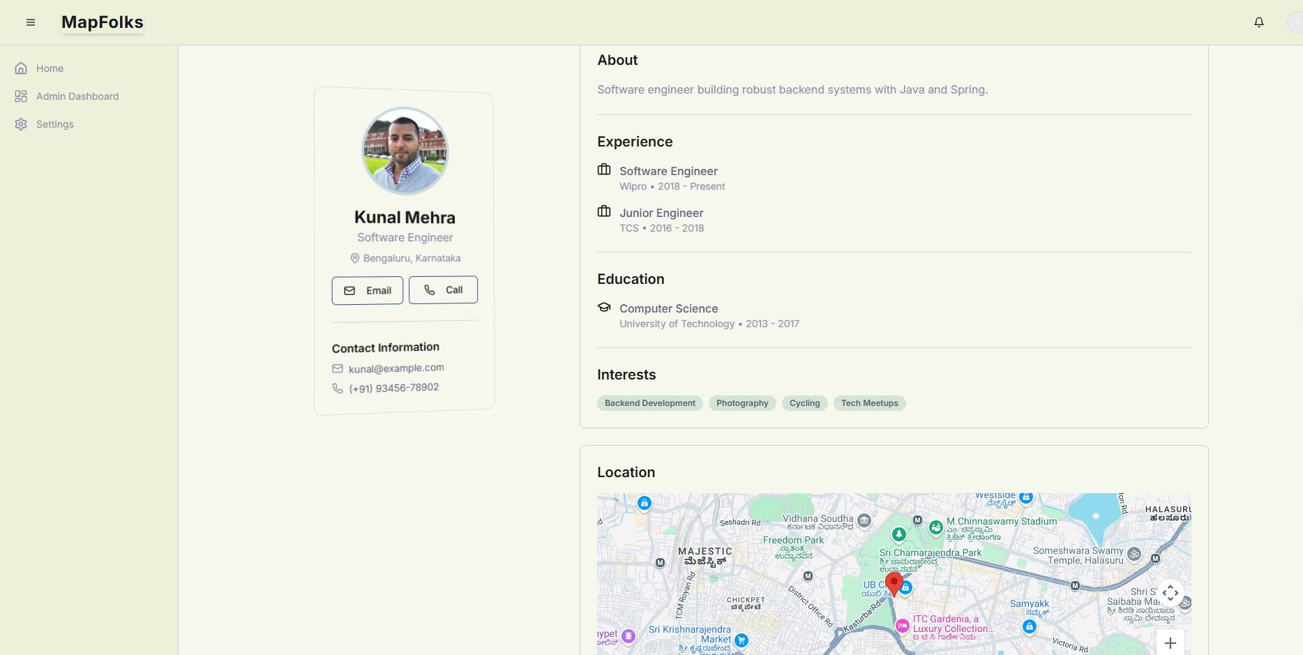 MapFolks - Profile Directory Application screenshot 1